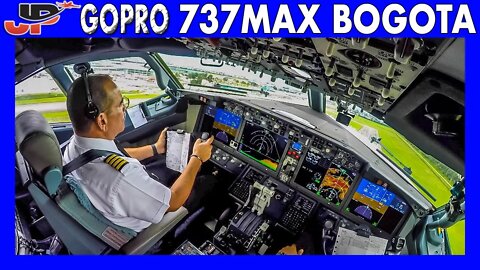 BOEING 737MAX Takeoff from Bogota | Flight Deck GoPro View