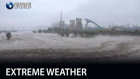 Beijing's Yongding River overflows from heavy rain