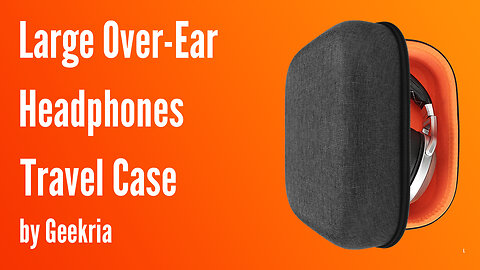 Large Over-Ear Headphones Travel Case, Hard Shell Headset Carrying Case | Geekria