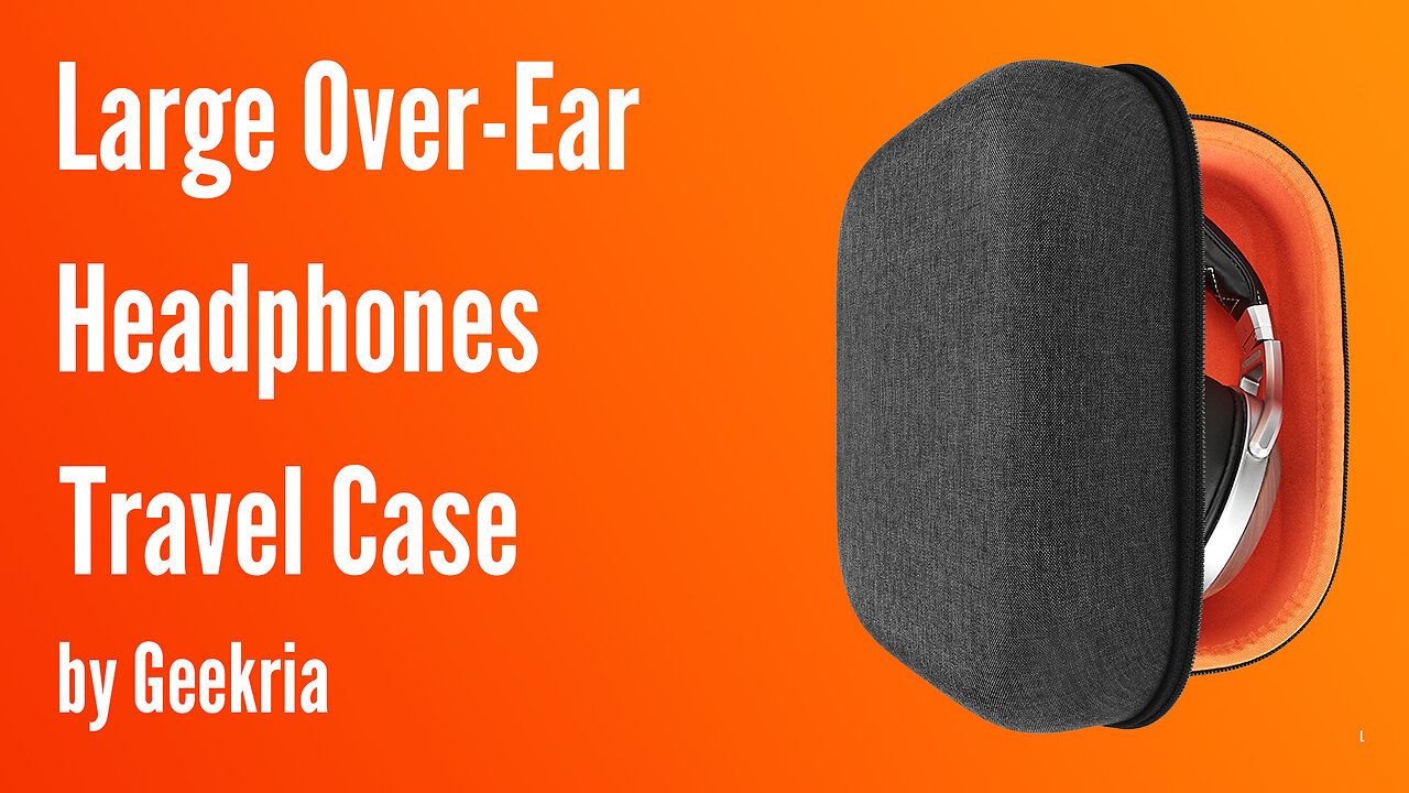 Large Over-Ear Headphones Travel Case, Hard Shell Headset Carrying Case | Geekria