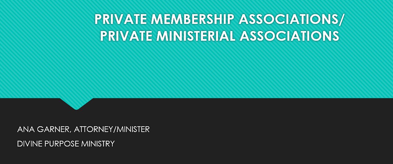 Introduction to Private Ministry Associations (PMA) 508c1a