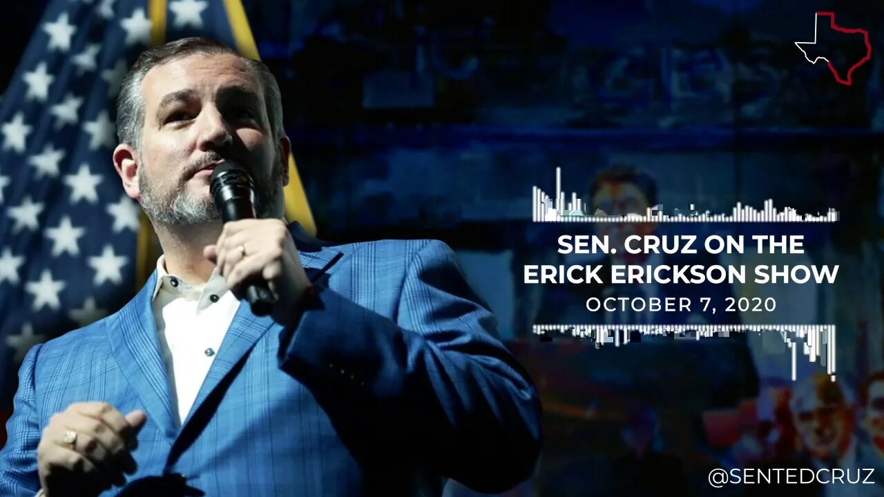 Cruz on the Erick Erickson Show: I Believe the Senate Will Confirm Judge Barrett Before Election Day