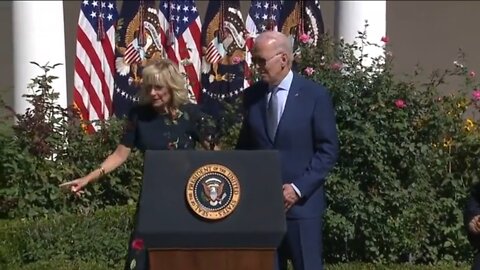 Jill Biden Directs Confused Joe Where To Go