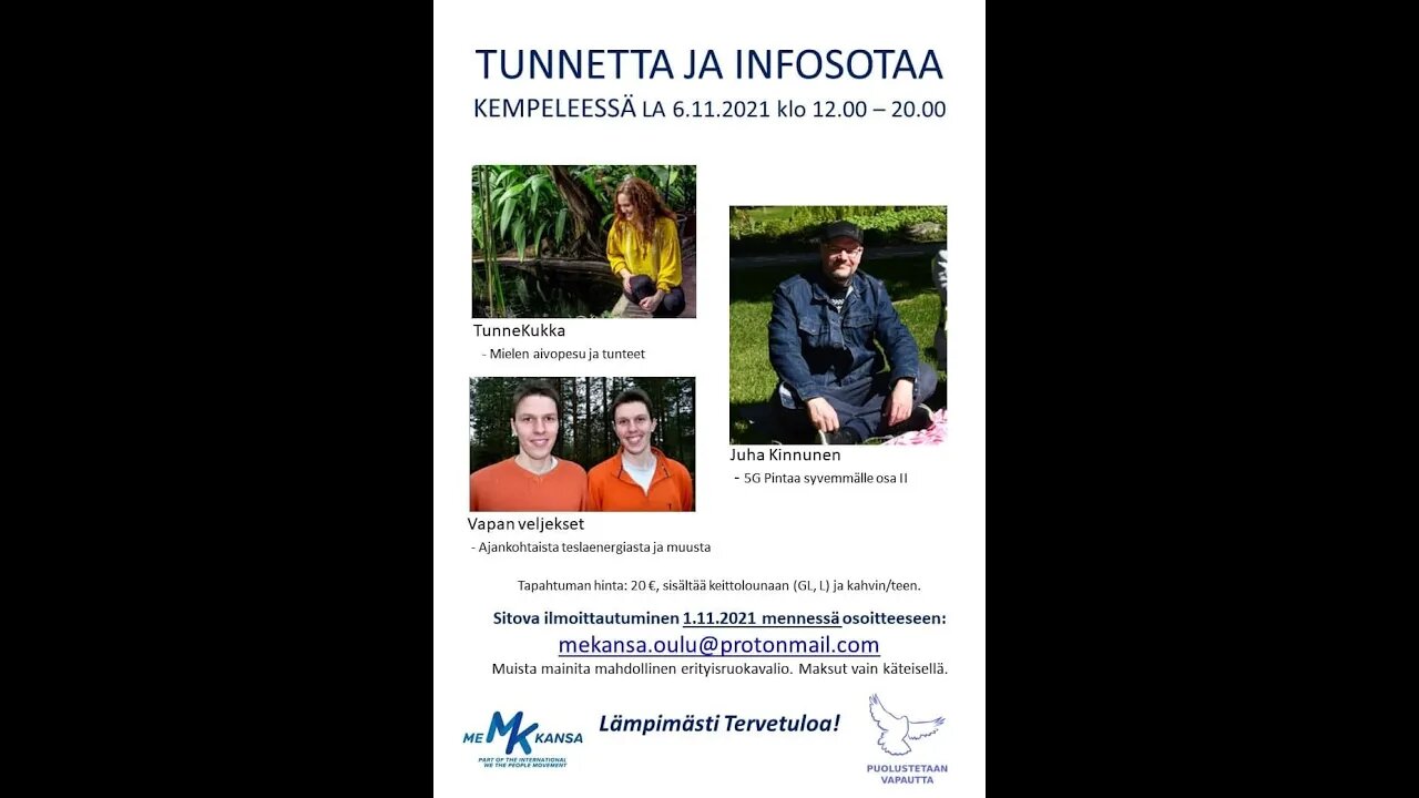 TUNNETTA JA INFOSOTAA - Kempeleessä 6.11.2021