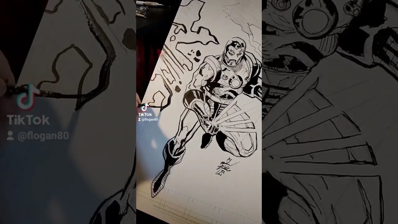 Ironman inking clip by your truly 11x17! https://ebay.com/usr/micful-94 #ironman