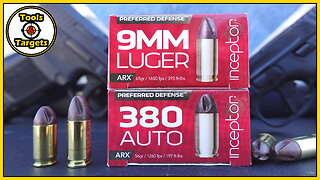 Can PLASTIC Bullets Do The Job?...9mm VS .380 Inceptor ARX Self-Defense Ammo Ballistic Gel Test!