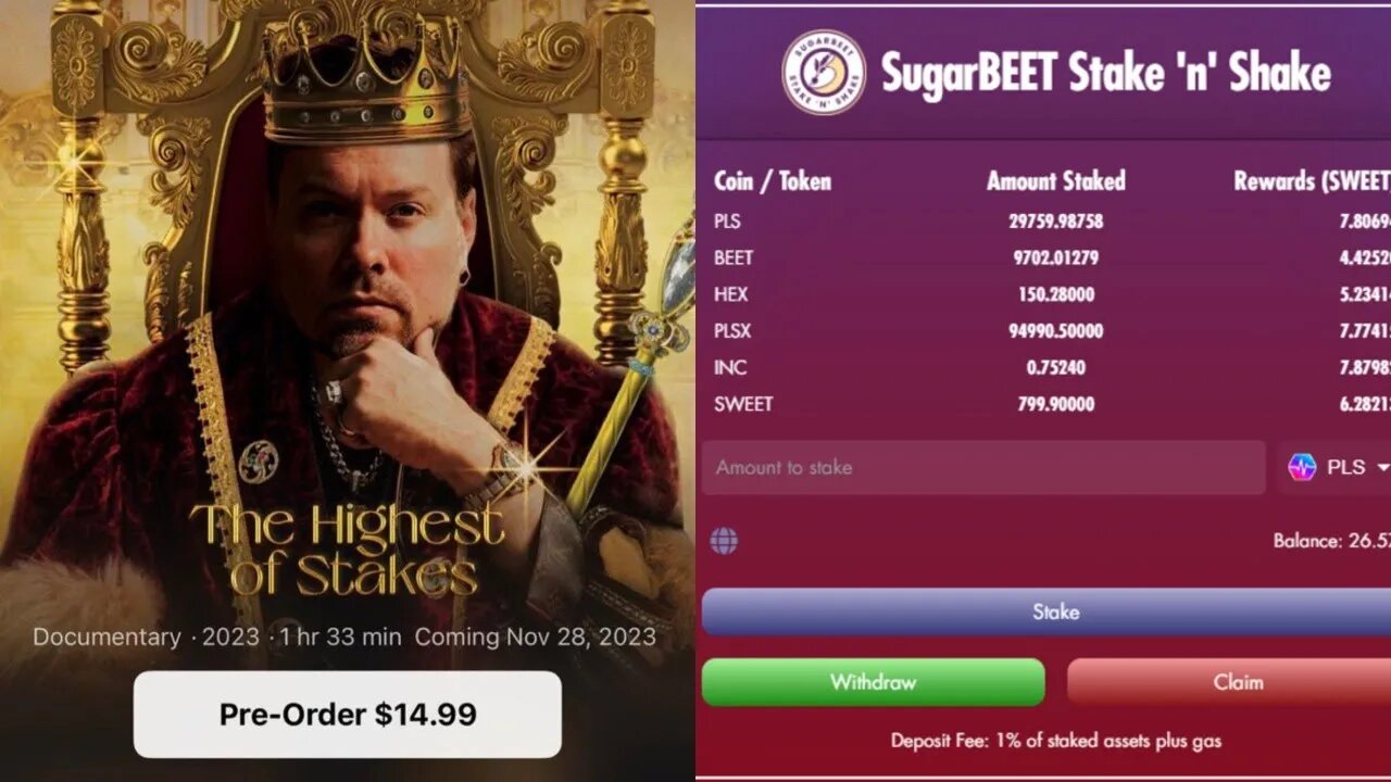 The Highest Of Stakes Movie Hits Apple TV & Prime Video! SugarBeet Stake N Shake Live!