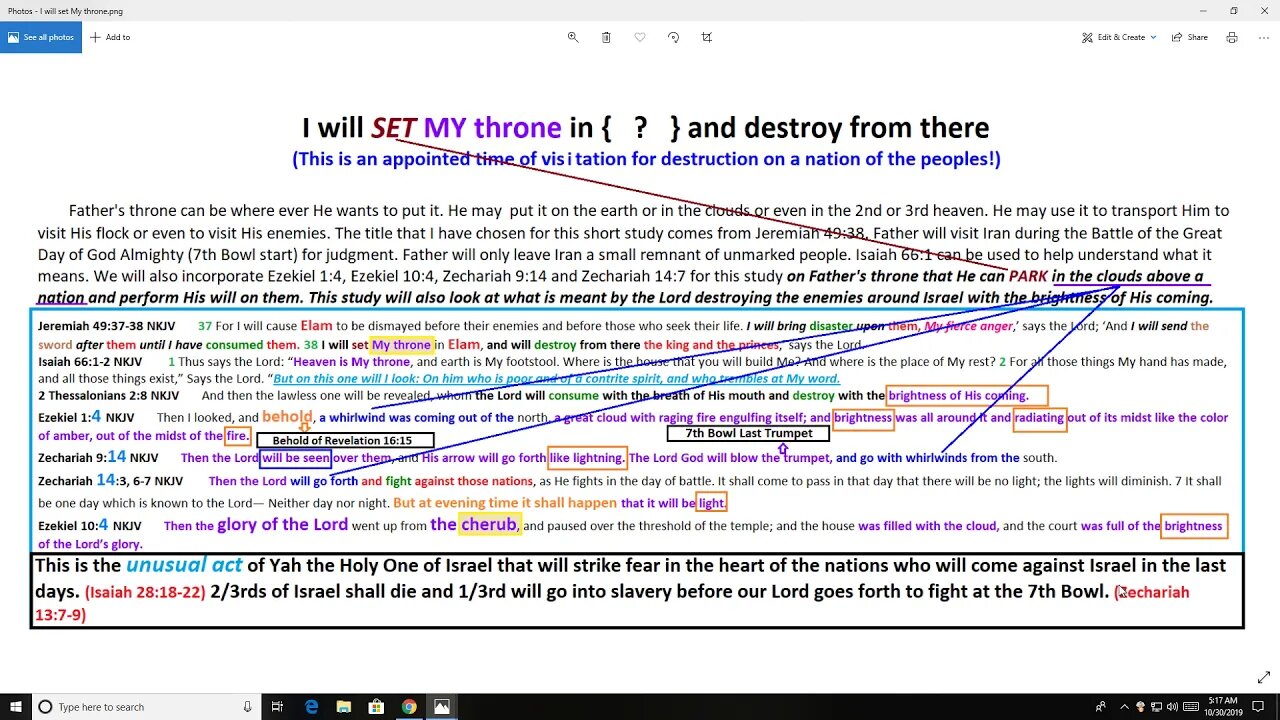I will set My throne in
