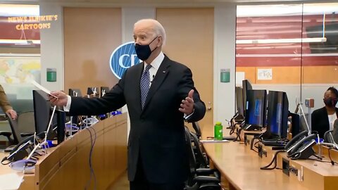 Biden and Kamala visit scientists at the CDC in Atlanta, Georgia.