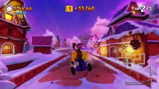 Gingerbread Joyride Sapphire Relic Race - Crash Team Racing Nitro-Fueled (Nintendo Switch)