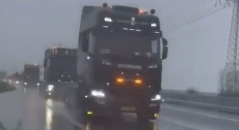 Hundreds of Dutch trucks head to Rotterdam for a major demonstration for freedom