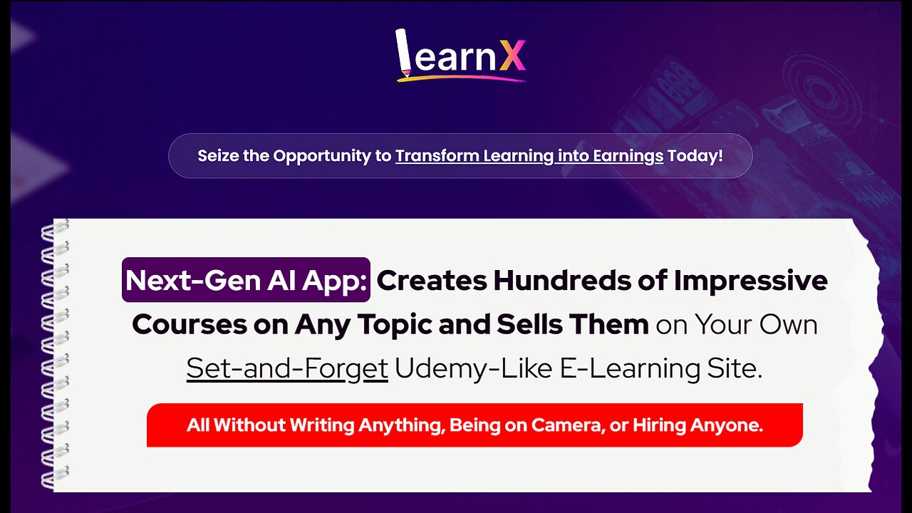 LearnX Review | Creates Hundreds of Impressive Courses on Any Topic