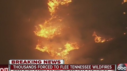 Wildfires in Eastern Tennessee bringing us devastating images
