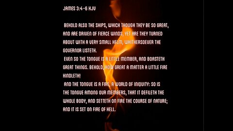 And the tongue is a fire and it is set on fire of hell