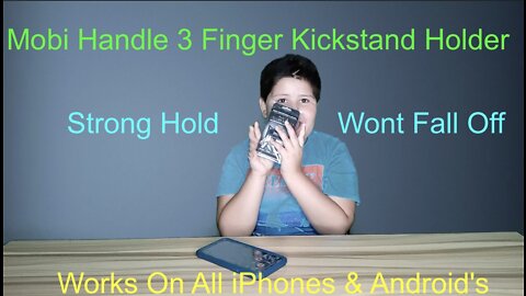 MOBI HANDLE 3 Finger Phone Ring Holder Kickstand