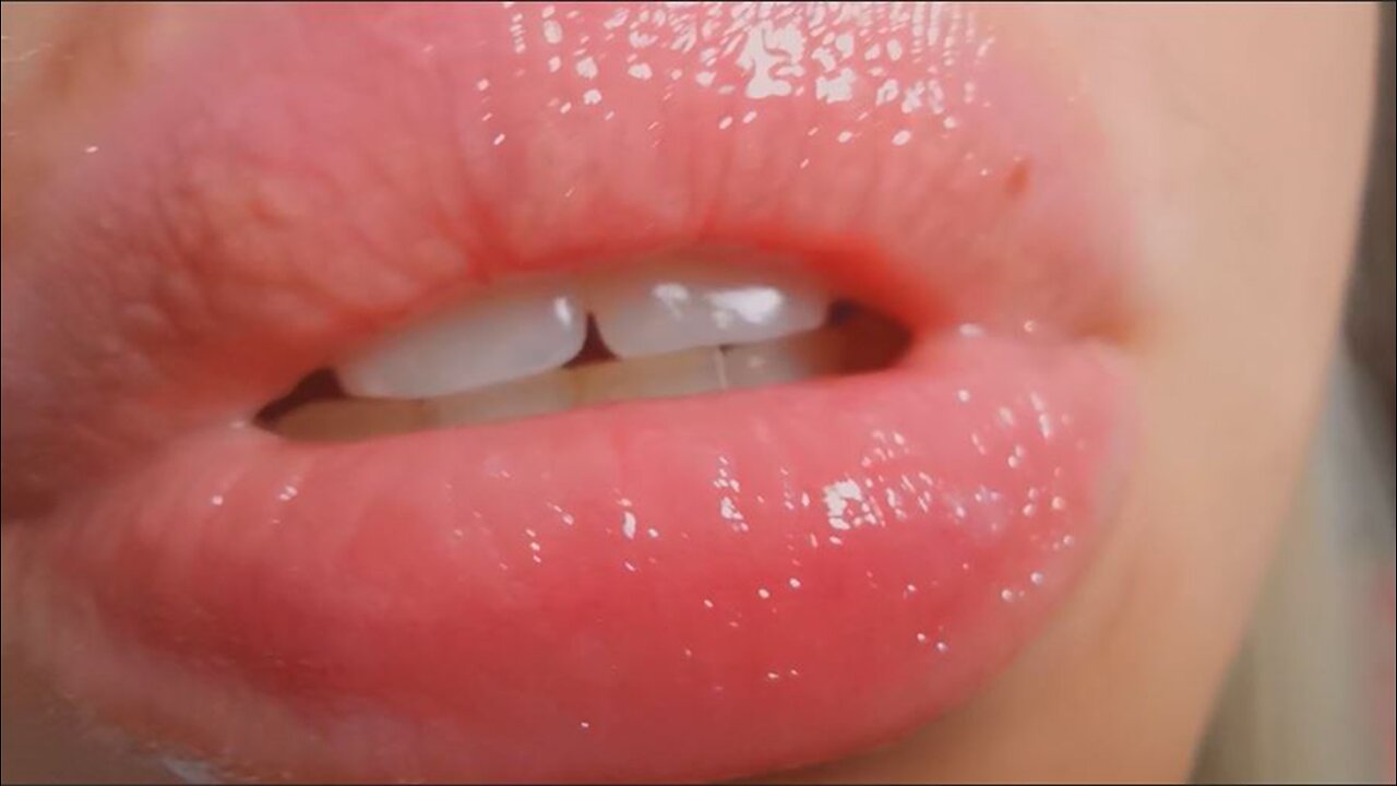 asmr applying lipgloss and counting layers 💄💋👄