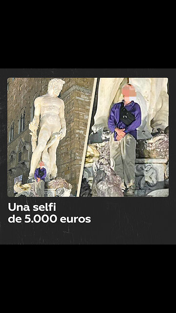 ¡Por una selfi! Turista alemán daña estatua de Neptuno en Italia