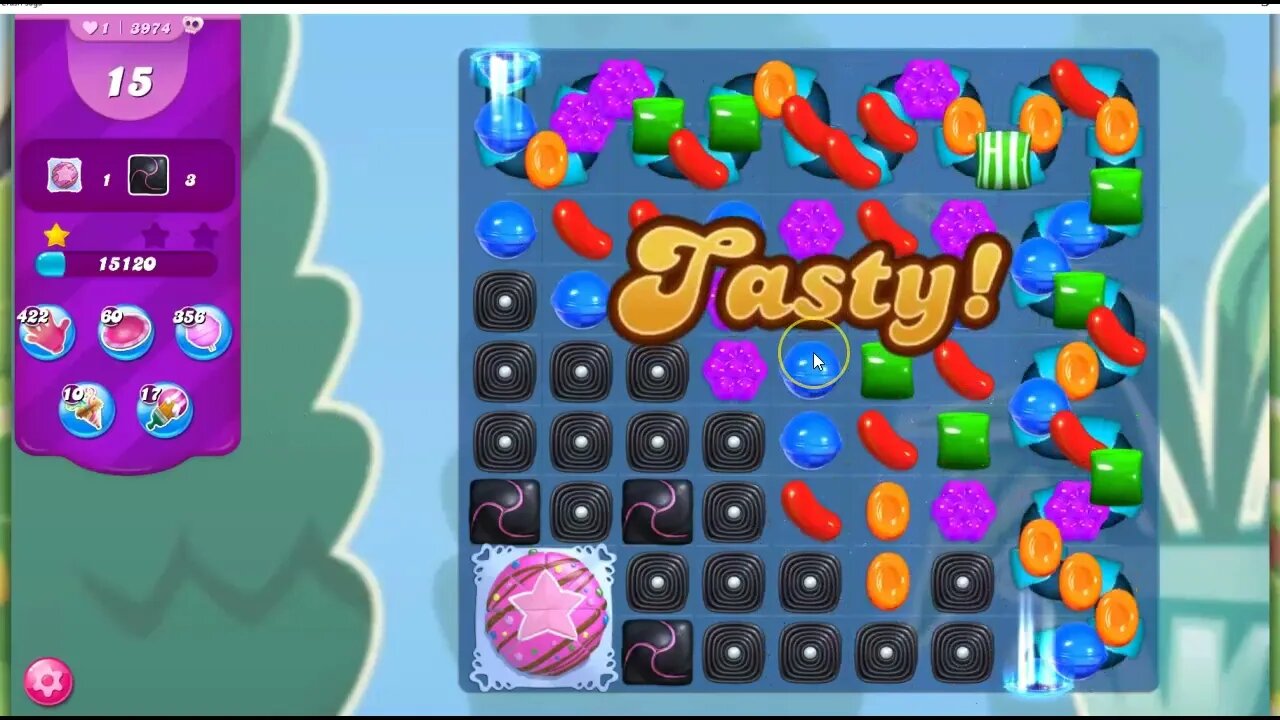 Candy Crush Level 3974 Talkthrough, 23 Moves 0 Boosters