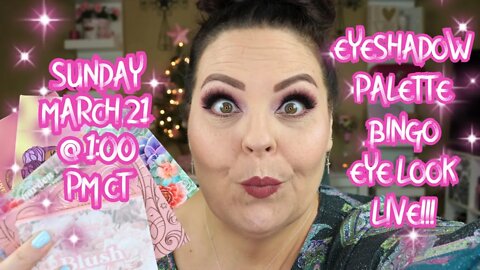 *LIVE* EYESHADOW PALETTE BINGO EYE LOOK