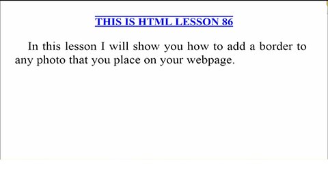 HTML Lesson 86