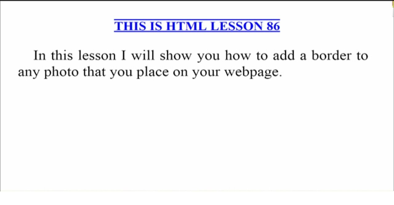 HTML Lesson 86