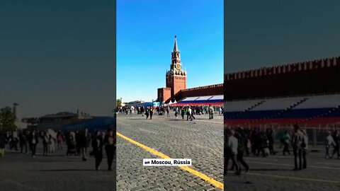 Uma rápida visão da Praça Vermelha em Moscou