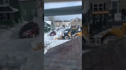 Snowplow Coverers Driveway Shoveling Back Up! #MegaFails #Shorts