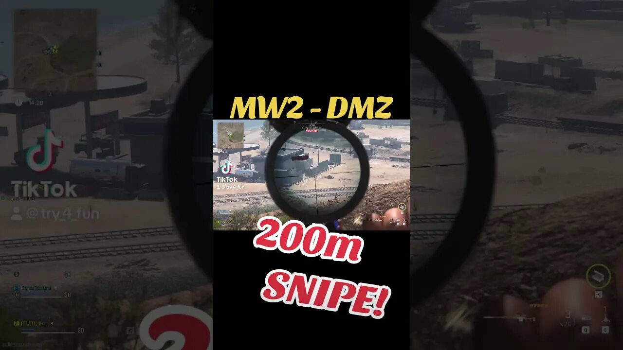 220m Snipe! #mw2 #gaming #toxic #sniper #cod