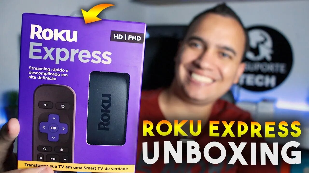 BARATO e COMPLETO! Roku Express, TRANSFORME SUA TV em SMART! Unboxing e detalhes