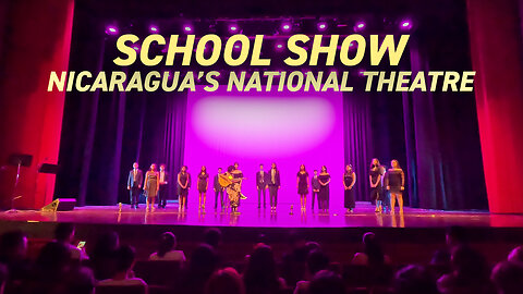 Taking the Kids to See a School Performance at Teatro Nacional Ruben Dario in Managua Nicaragua