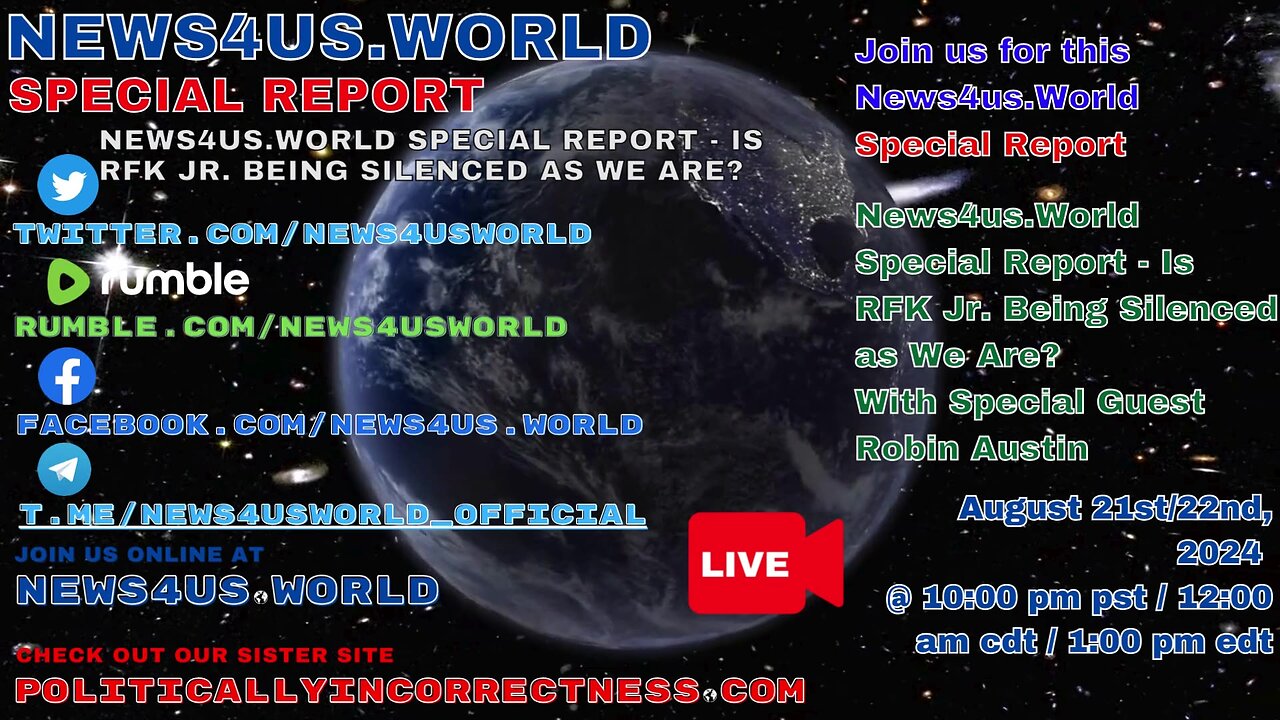 News4us.World Special Report - Is RFK Jr. Being Silenced as We Are?