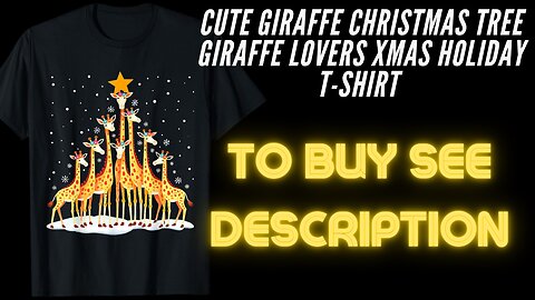 Cute Giraffe Christmas Tree Giraffe Lovers Xmas Holiday T-Shirt