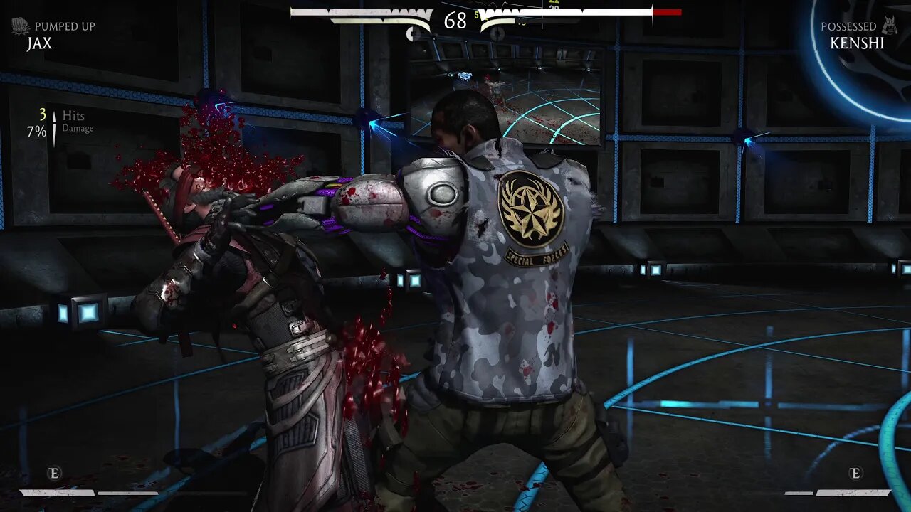 Mortal Kombat X: Jax (Pumped Up) vs Kenshi (Possessed) - 1440p No Commentary