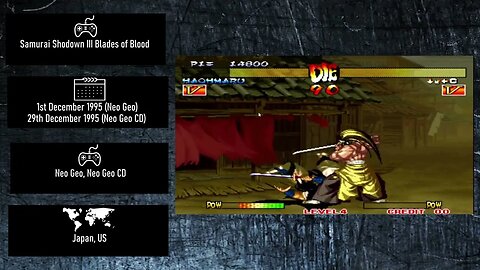 Console Fighting Games of 1995 - Samurai Showdown III Blades of Blood