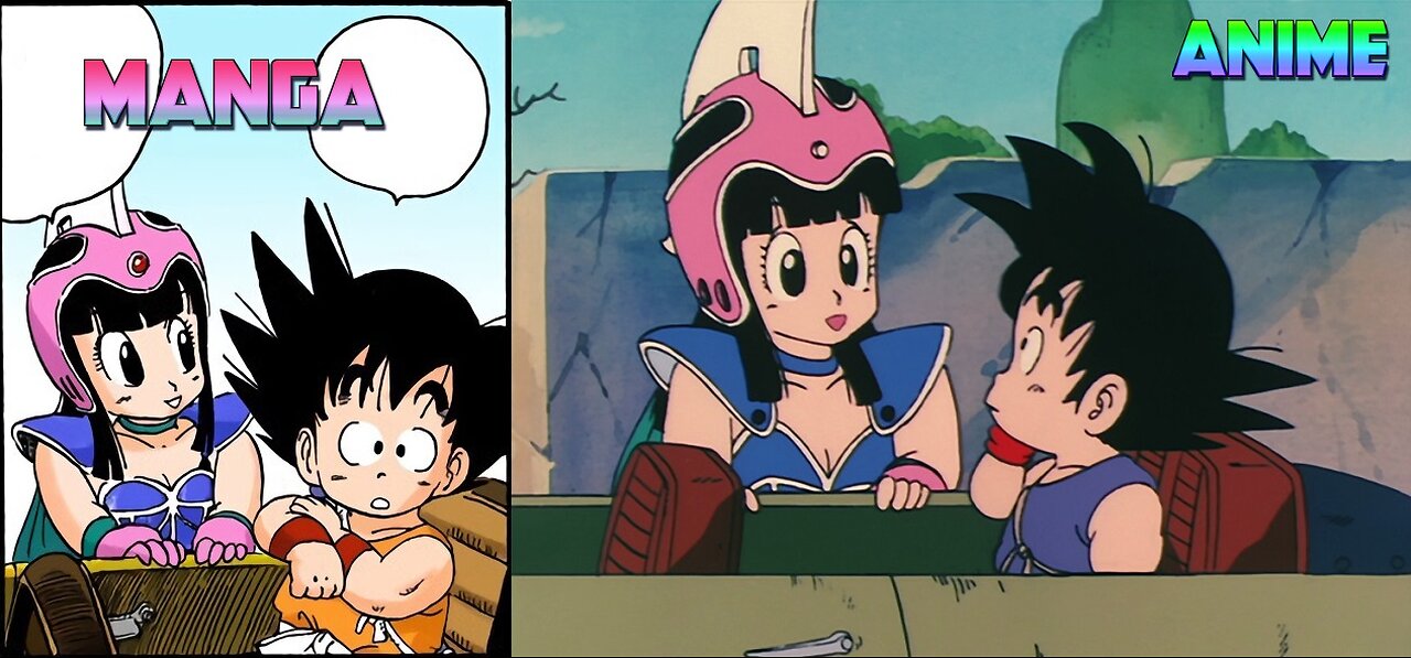 Chi-Chi wants to Be Goku's Bride (Manga VS Anime) Comparisions