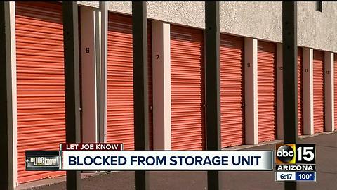 Woman fights back after being blocked from storage unit