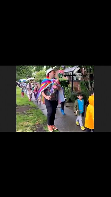 Vancouver Degenerate Grooming Teacher 'Pride' Marching Children In The Rain