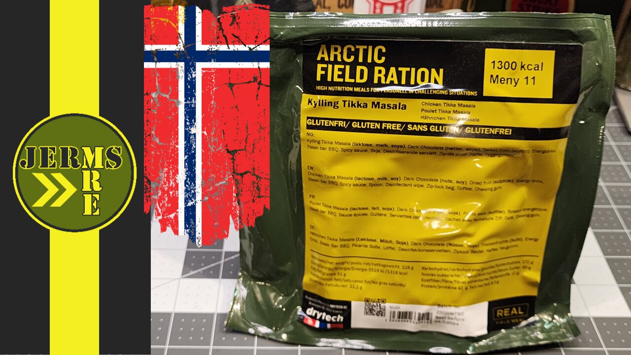 2022 Norwegian Arctic Field Ration (AFR) Menu 11 Tikka Masala MRE Review