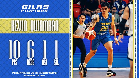 Kevin Quiambao Highlights [Philippines vs Chinese Taipei | Feb. 25, 2024]