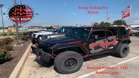 ORR: Bestop Trektop Pro Hybrid (quick review) Barricade Fenders with LED running lights