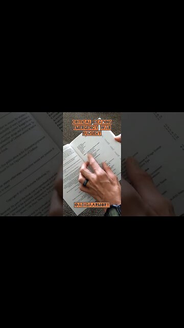 Critical Knowledge: Emergency War Surgery Book - US Army