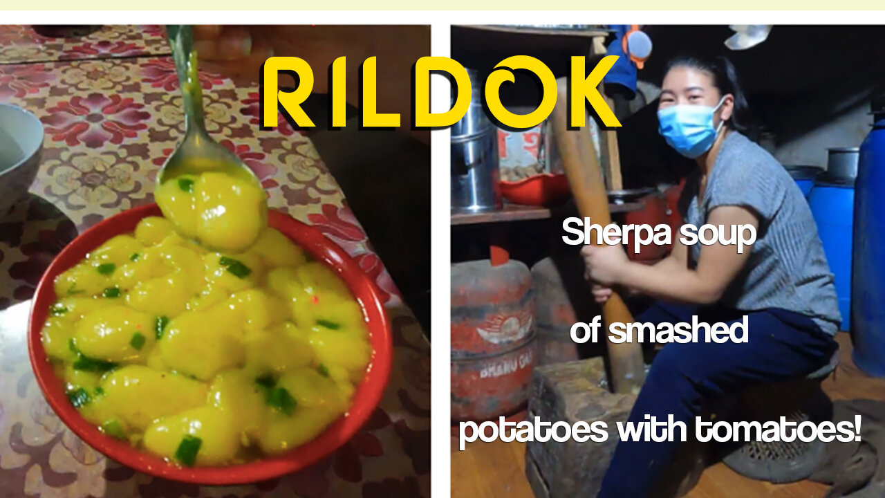 How to make Rildok – traditional Sherpa soup of smashed potatoes with tomatoes!