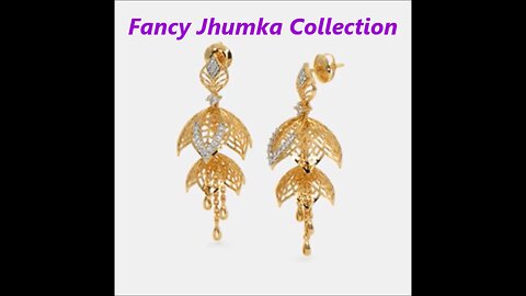 Gold jhumka earrings with price, Gold ear jewellery #earrings