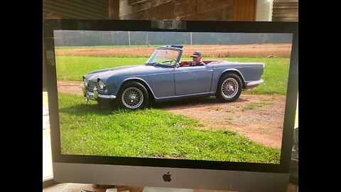 Triumph TR4 & Sean. Boiled Linseed On A Walnut Dash with a Cotton Bud? Rotten Tyres & A Cool Drink