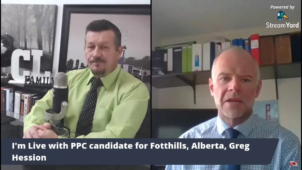 I'm Live with PPC candidate for Foothills, Alberta, Greg Hession