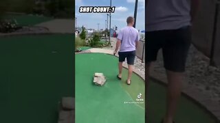 He Is A Weapon On The Mini Golf Course! Pt 2 #fyp #minigolf #golf #puttputt #dudeperfect #sports