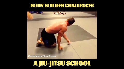 Bodybuilder challenges a Jiu Jitsu school