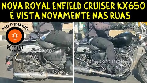 VAZA NOVO VÍDEO DA Royal Enfield 650 CRUISER, nas ruas da Índia, e REVELA mais DETALHES