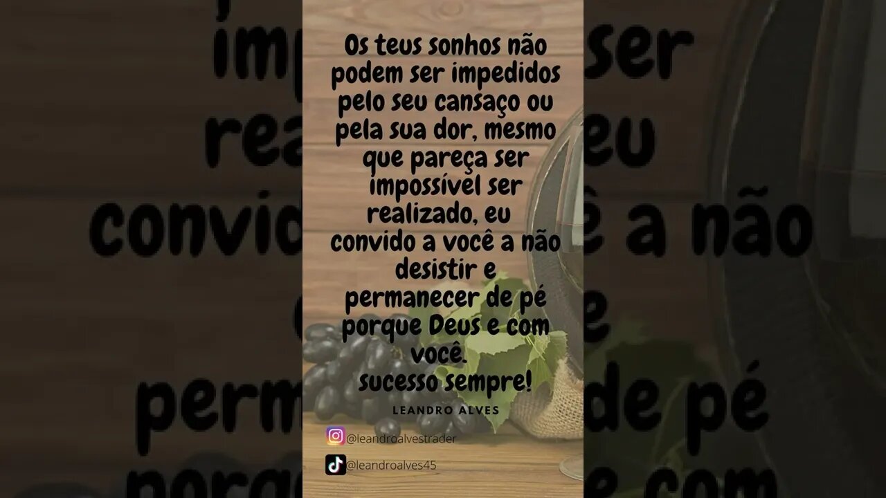 o meu cançasso nao pode me impedir
