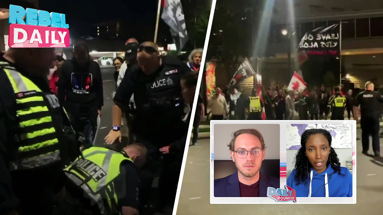 Anti-Trudeau protesters clash with police in London, ON